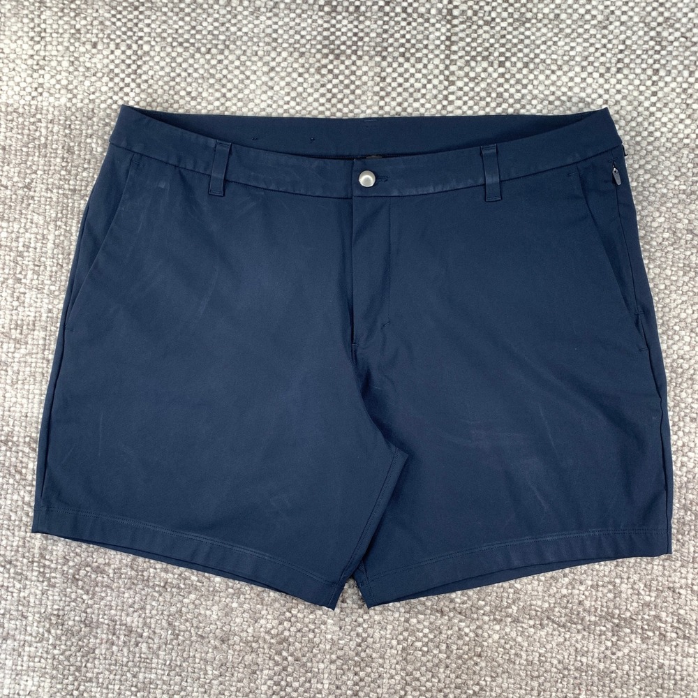 lululemon Commission Shorts Mens 38 Navy Blue ABC Classic Fit 7" Inseam